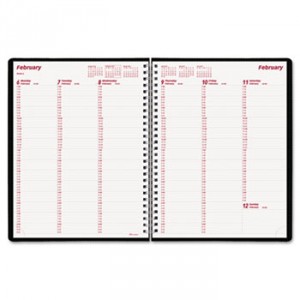 DuraFlex Weekly Planner, 8 1/2 x 11, Black, 2017