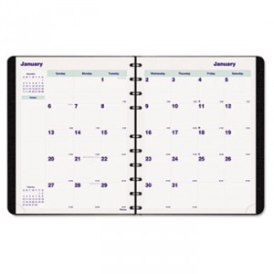 MiracleBind 17-Month Academic Planner, Soft Cover, 11 x 9 1/16, Black, 2016-2018