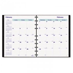 MiracleBind 17-Month Academic Planner, Hard Cover, 11 x 9 1/16, Black, 2016-2018