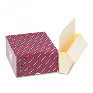 3 1/2" Exp End Tab File Pocket, Straight Tab, Letter, Manila, 25/Bx