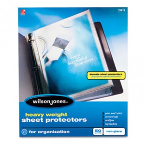 Heavyweight Top-Loading Sheet Protectors, Nonglare Finish, Letter, 50/Box