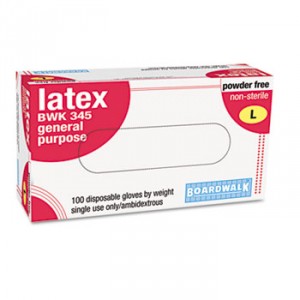 Latex Glove Powder Free Gen Purp Lg 100