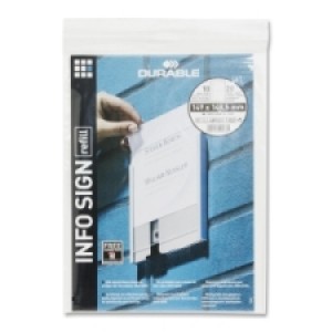 Click Sign Insert, 5-7/8 X 5-7/8, White, 20/Pack