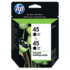 C6650fn (Hp 45) Ink, 830 Page-Yield, 2/Pack, Black