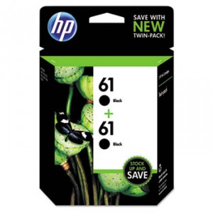 Cz073fn140 (Hp 61) Ink, Black, 190 Page-Yield, 2/Pk