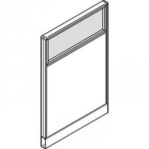 Initiate Top Tier Frosted Glass Cableway Panel, 36w X 55h, Cr?Me Fabric