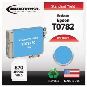 78220 Compatible, Remanufactured, T078220 Ink, 740 Page-Yield, Cyan