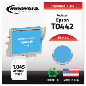 844220 Compatible, Remanufactured, T044220 Ink, 1000 Page-Yield, Cyan