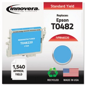 848220 Compatible, Remanufactured, T048220 Ink, 1250 Page-Yield, Cyan
