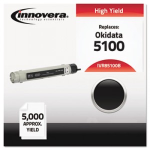 85100b Compatible, Remanufactured, 42127404 (5100) Toner, 5000 Yield, Black