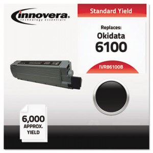 86100b Compatible, Remanufactured, 43324420 (6100) Toner, 6000 Yield, Black