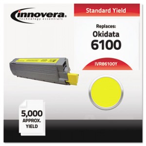86100y Compatible, Remanufactured, 43324417 (6100) Toner, 5000 Yield, Yellow