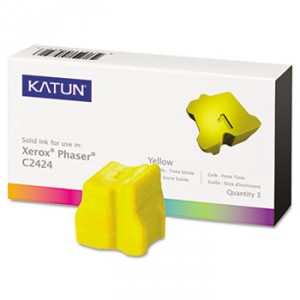 37977 Compatible Solid Ink Stick, 3,400 Page-Yield, Yellow, 3/Pk