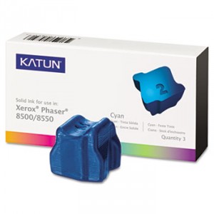 37983 Compatible Solid Ink Stick, 3,000 Page-Yield, Cyan, 3/Pk