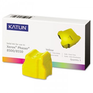 37985 Compatible Solid Ink Stick, 3,000 Page-Yield, Yellow, 3/Pk
