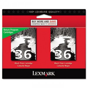 18c2236 (36) Ink, 175 Page-Yield, 2/Pack, Black