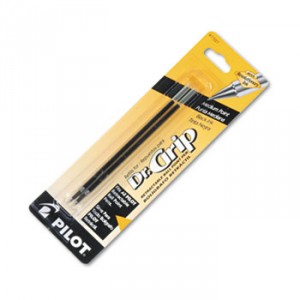 Refill, Better/EasyTouch/Dr Grip Retract Ballpoint, Med, Black, 2/Pack