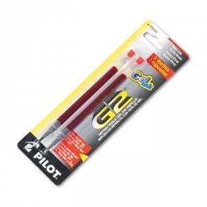 Refill for G2 Gel, Dr. Grip Gel/Ltd, ExecuGel G6, Q7, Extra Fine, Red, 2/Pack