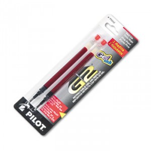 Refill for G2 Gel, Dr. Grip Gel/Ltd, ExecuGel G6, Q7, Fine Tip, Red, 2/Pack