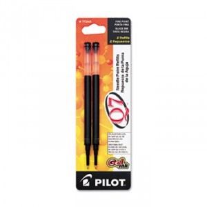 Refill for Retractable Gel Roller Ball Pen, Fine, Black Ink