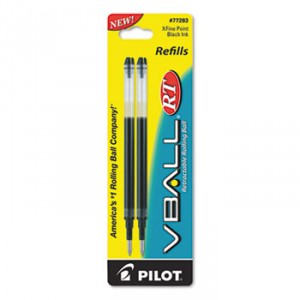 Refill for V Ball Retractable Rolling Ball Pen, Extra Fine, Black Ink