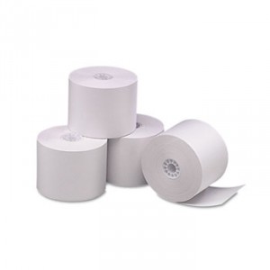 Single Ply Thermal Cash Register/POS Rolls, 2 1/4" x 165 ft., White, 6/Pk