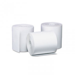 Preprinted Single Ply Thermal Cash Register/POS Roll, 3 1/8" x 230 ft, Wht, 8/Pk