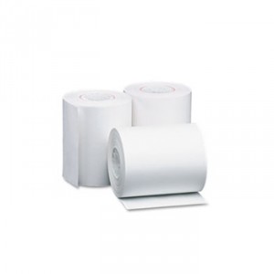 Single Ply Thermal Cash Register/POS Rolls, 4 3/8" x 127 ft., White, 50/Ctn