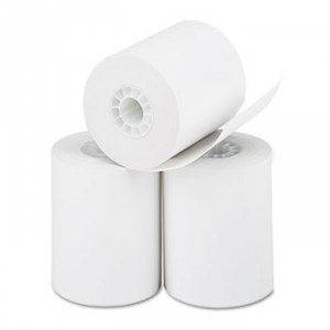 Thermal Paper Rolls, Cash Register/Calculator Roll, 2 1/4" x 85 ft, White, 3/Pk