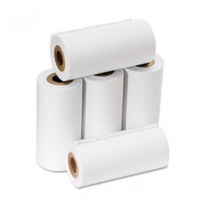 One Ply Adding Machine/Calculator Rolls, 2 1/4" x 17 ft, White, 5/Pack