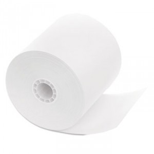 Single Ply Cash Register/POS Rolls, 3 1/4" x 240 ft., White, 5/Pack