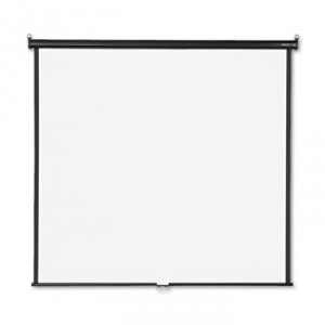 Wall or Ceiling Projection Screen, 70 x 70, White Matte, Black Matte Casing