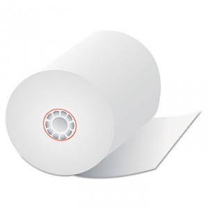 Single-Ply Thermal Cash Register Rolls, 3-1/8" x 230 feet, White, 50/Carton