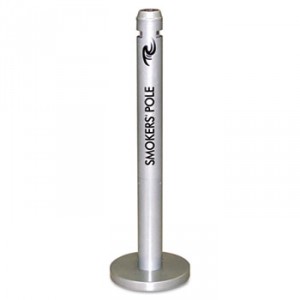 Smoker's Pole, Round, Steel, Silver