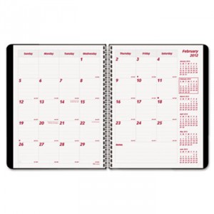 DuraFlex 14-Month Planner, 8 1/2 x 11, Black, 2016-2018