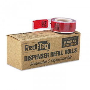 Arrow Message Page Flag Refills, "Sign Here", 6 Rolls of 120 Flags/Box