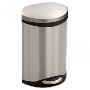 Step-On Medical Receptacle, 3gal, Stainless Steel