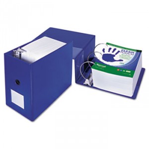 Clean Touch Locking D-Ring Reference Binder, Antimicrobial, 6" Cap, Blue