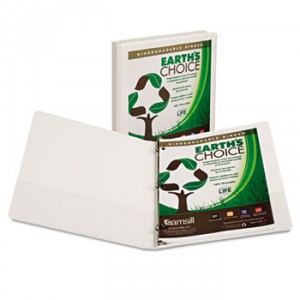 Earth's Choice Biobased Round Ring View Binder, 1/2" Cap, White