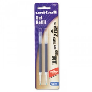 Refill for uni-ball Signo Gel 207, Medium, Blue Ink, 2/Pack