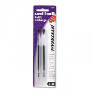 Refill for uni-ball JetStream Ballpoint, Bold, Black Ink, 2/Pack