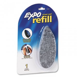 Dry Erase Precision Point Eraser Refill Pad, Felt, 9 3/4w x 3 1/4d