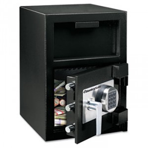 Digital Depository Safe, Large, 0.94 ft3, 14w x 15 3/5d x 20h, Black