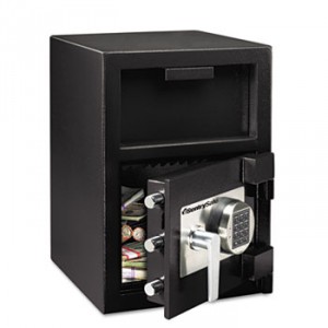 Digital Depository Safe, Extra Large, 1.09 ft3, 14w x 15 3/5d x 24h, Black