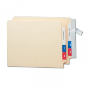 Seal & View File Folder Label Protector, Clear Laminate, 8 x 1-11/16, 100/Pack