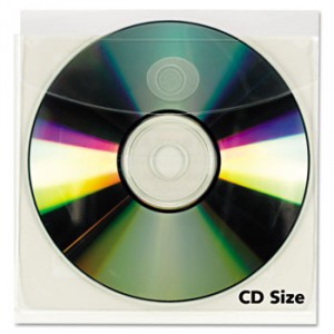 Self-Adhesive CD/Diskette Pockets, 10/Pack