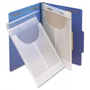 Two-Hole Letter/Legal Poly Expanding Jackets, Legal/Letter, Poly, Clear, 24/Box