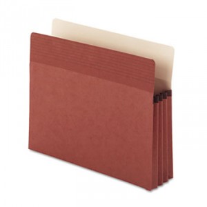 Easy Grip Pockets, Redrope, Legal, 3 1/2" Exp, 25/Box