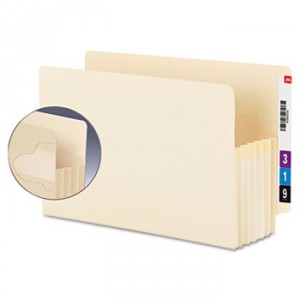 End Tab Tuff Pockets, 5 1/4 Exp, Letter, Manila, 10/BX
