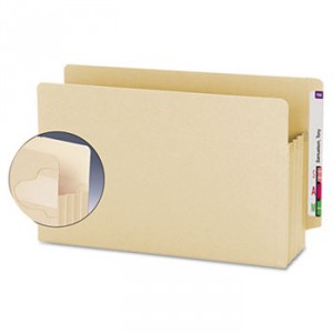 End Tab Tuff Pockets, 3 1/2 Exp, Legal, Manila, 10/BX